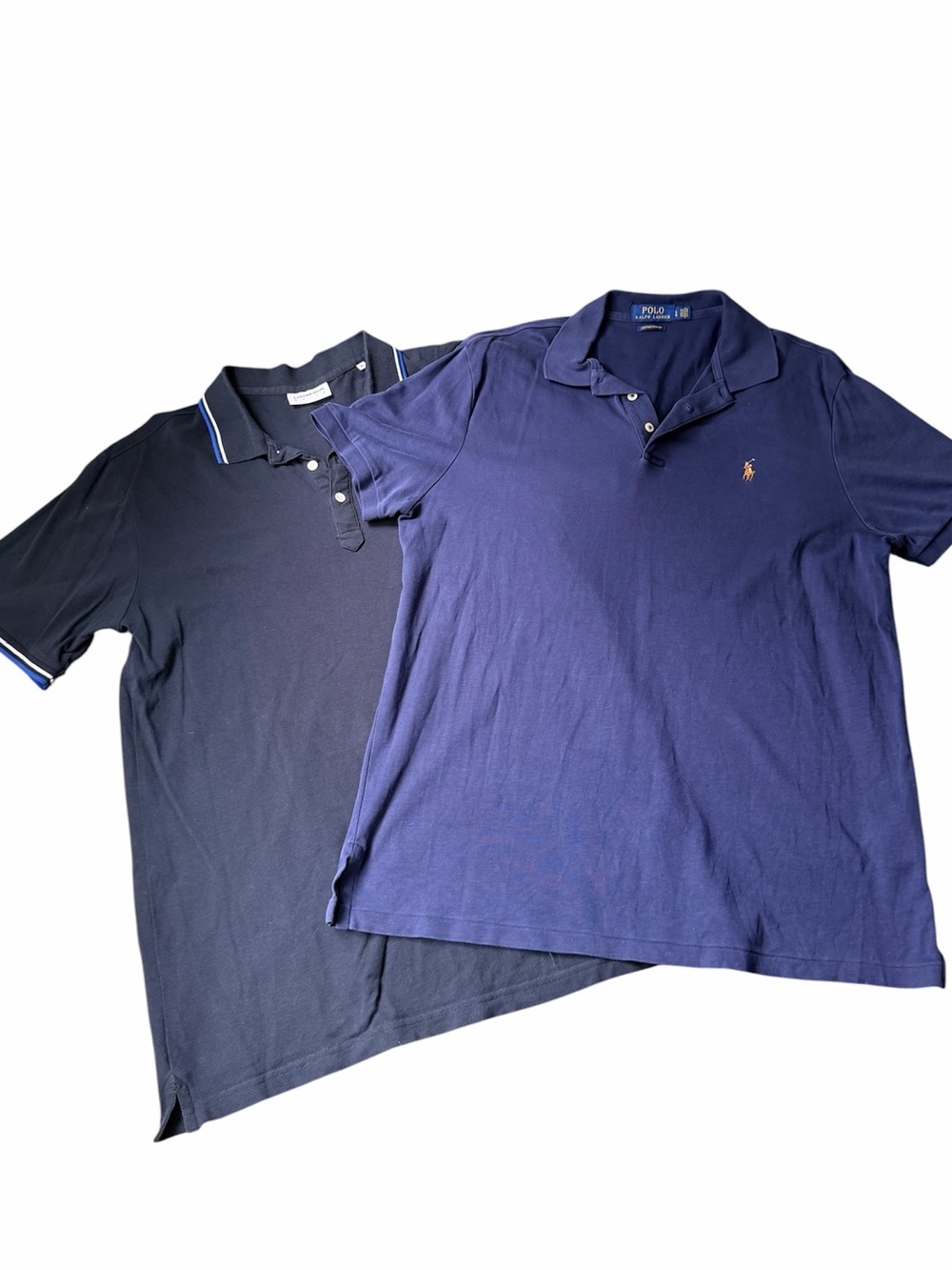 POLO RALPH LAUREN & LINDBERCH Blue Polo Cotton Shirts Men’s XL LOT Bundle